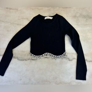 Lizette Collection | black top with rhinestones